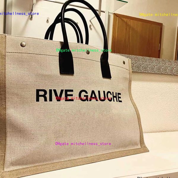

women handbags rive gauche shopping bag tote linen leather handbag fashion linen large beach bags luxury designer travel crossbody