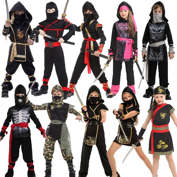 

cosplay umorden halloween costumes boys dragon ninja costume girls warrior cosplay carnival party fancy dress up for kids children 230331, Blue