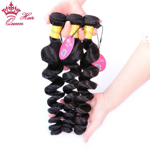 

peruvian loose wave wave hair bundle weaving 100% human hair double machine weft virgin raw hair bundles queen hair products, Black