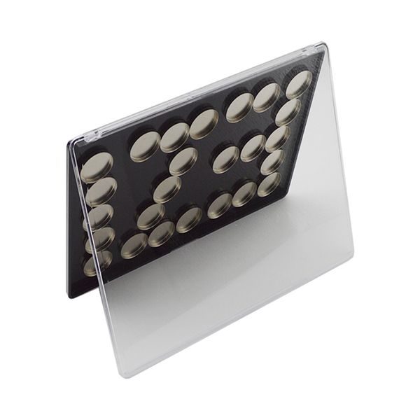 

empty magnetic plastic eyeshadow palette 23 x 16.5 x 1.2cm makeup storage box with clear cover lipstick dish blush powder magnet storage box