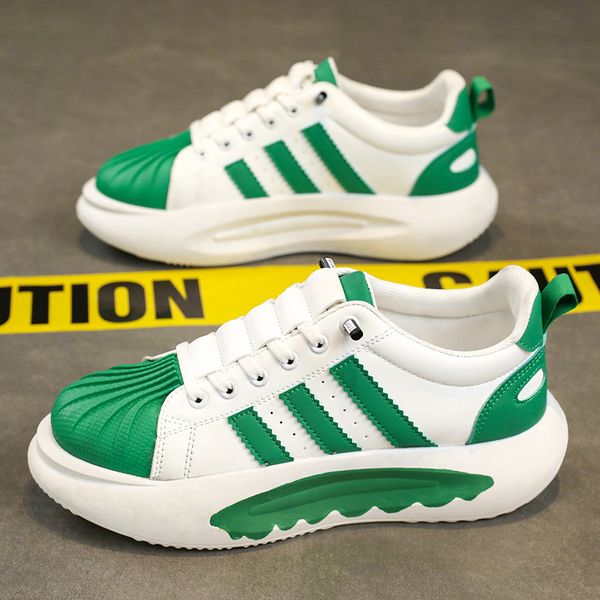 

2023 men women running shoes shell toe white green black brown mens trainers outdoor sneakers size 39-44 color58