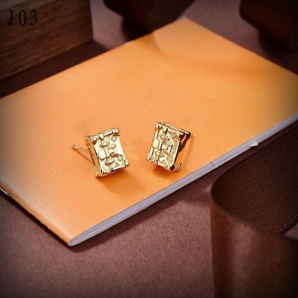 

luxury brand earings designer 18k gold plating fashion stud jewelry classic senior young people couple family christmas gift, Golden;silver