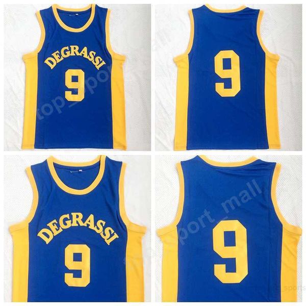 

degrassi community 9 jimmy brooks jerseys men high school team color blue stitched brooks moive basketball jerseys uniform ing, Black
