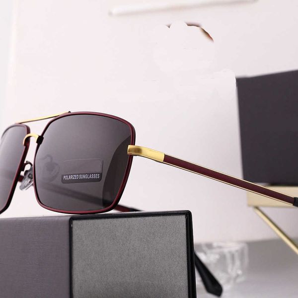 

2021 new polarized metal small box business men's driving sunglasses, White;black