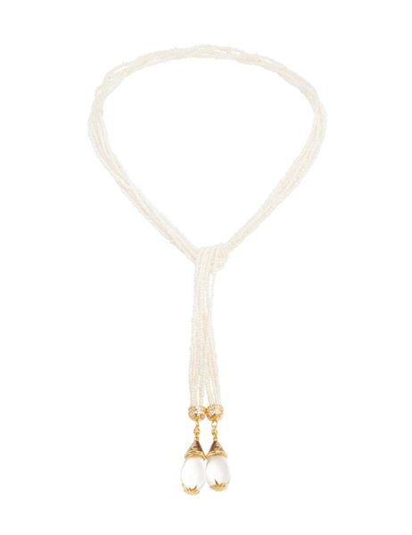 

zim pearl rope lariat necklace new in luxury fine jewelry chain necklace for womens pendant k gold heart designer ladies fashion pearl satur, Silver