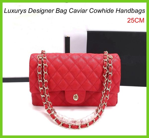 

Child Handbags Luxe Designer Bag Expensive Tote Bag Classic Caviar Cowhide Chain Flap Bag Nice Wallet Lady Hot 7A Quality Luxuries Crossbody Bag Fashion Channel Bag, 8 silver buckle