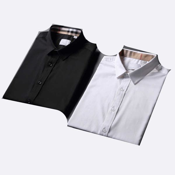

designers mens dress business fashion casual shirt brands men spring slim fit shirts chemises de marque pour hommes# -3xlmen16, White;black
