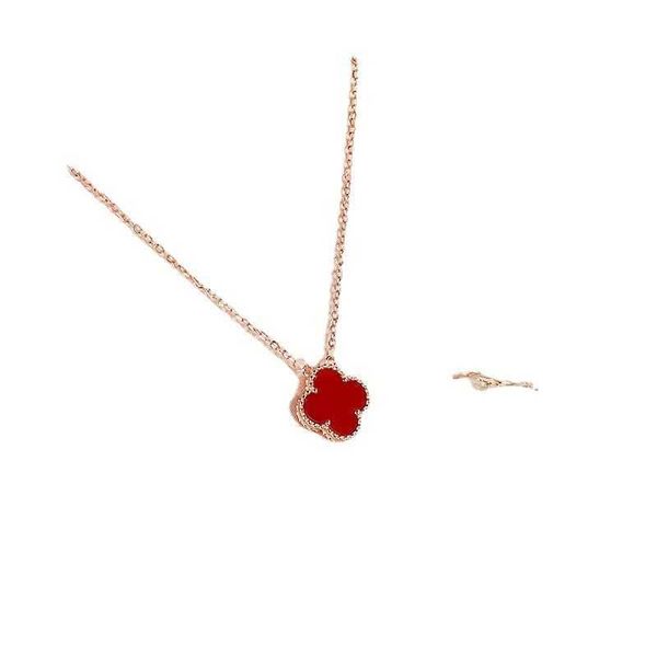 

clover necklace designer four leaf clover pendant lucky four leaf grass women's simple high grade agate pendant girlfriend gift collar, Silver