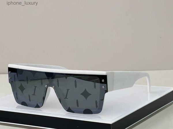 

luxury designer sunglasses for men sunglasses for women style anti-ultraviolet retro shield lens plate square one-piece full matte frame fas, White;black