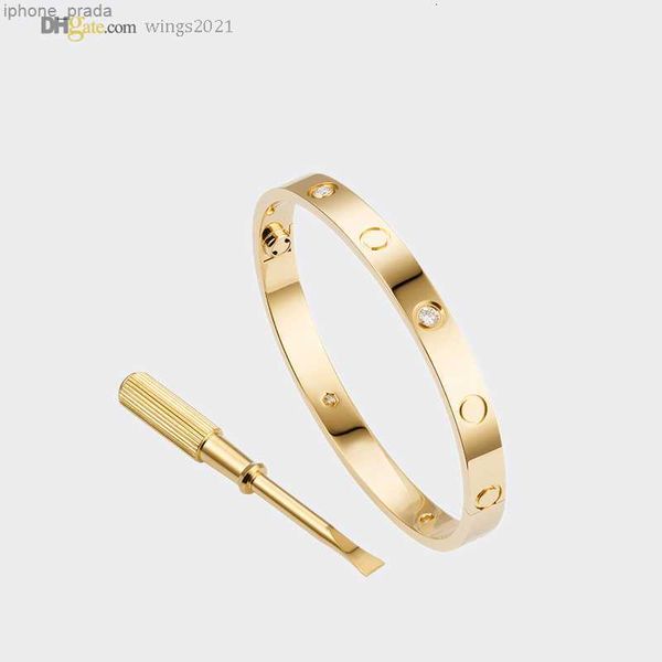 

bangle classic love bracelet carti bracelets designer for women gold bracelet 4 diamonds luxury jewelry titanium steel gold-plated never fad, Black