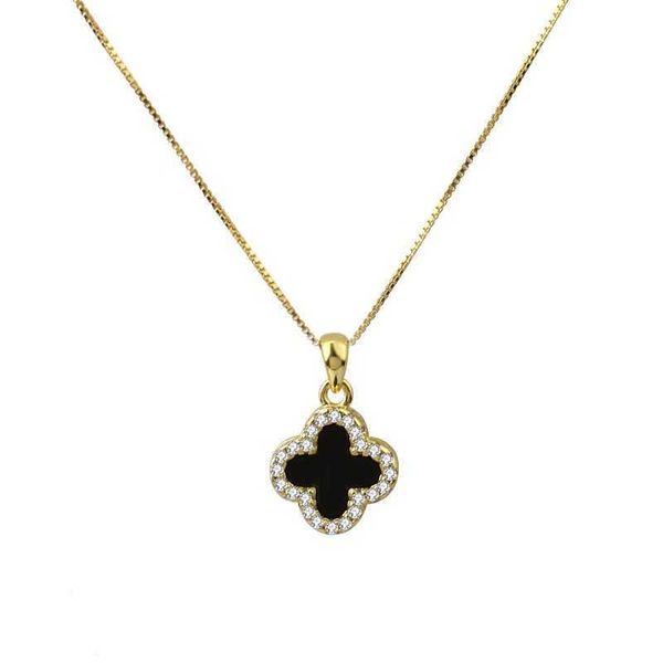 

van clover necklace designer four-leaf clover pendant necklace temperament titanium steel women's light luxury simple versatile fashion, Silver
