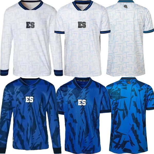 

el salvador long sleeve soccer jerseys home away 23 24 hurtado tamacas zavaleta orllana henriquez dominguez clavel football shirts s-2xl, Black;yellow
