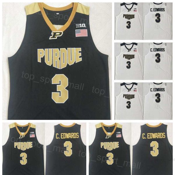 

college purdue boilermakers basketball 3 carsen edwards jersey team white black color all stitching university shirt for sport fans breathab