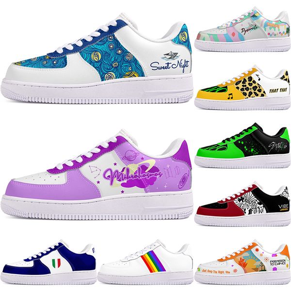 

DIY shoes winter comfortable autumn mens Leisure shoes one for men women platform casual sneakers Classic cartoon graffiti trainers comfortable sports 102426