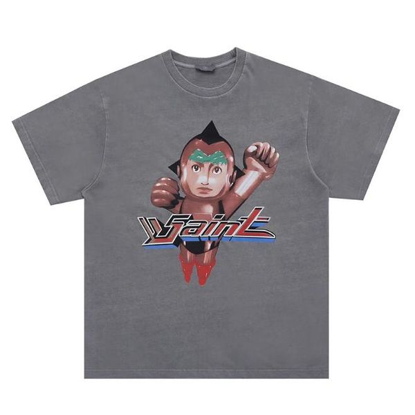 

cartoon print t shirt men's plus tees t shirts women 2023ss, Black;brown