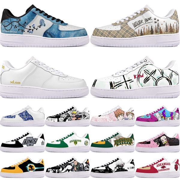 

DIY shoes winter clean fashion autumn mens Leisure shoes one for men women platform casual sneakers Classic cartoon graffiti trainers sports L210624-22