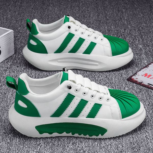 

2023 men women running shoes shell toe white green black brown mens trainers outdoor sneakers size 39-44 color54