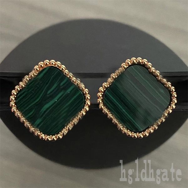 

2023 clovers stud earings mens designer earring lucky simple unique blue gold color jewlery lucky designer for woman beautiful luxury earrin, Golden;silver