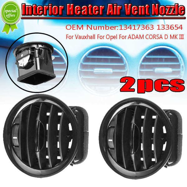 

new 2pcs car interior heater a/c air vent cover outlet grille for vauxhall opel adam/corsa d mk3 air conditioning vents trim covers