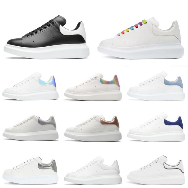 

designer mc queens alexanders casual shoes men women platform sneakers luxury suede leather mens tainers outdoors, Black