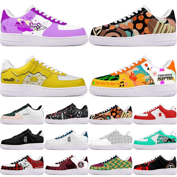 

DIY shoes winter fashionable autumn mens Leisure shoes one for men women platform casual sneakers Classic cartoon graffiti trainers comfortable sports 66464