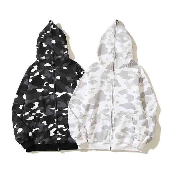 

hoodies Mens Designer Hoodie Sweatshirts black and white Hoodies cotton clothing Full zip up long sleeve Oversize pullover zipper design streetwear, Brown