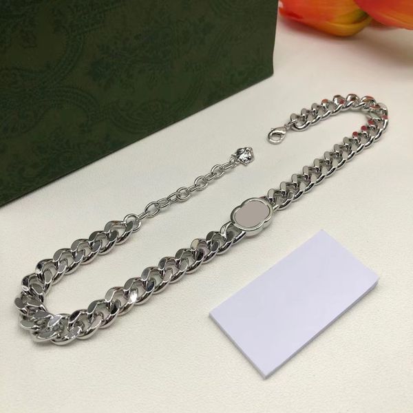 

fashion brand letter g necklaces designer jewelry luxury simplicity silver stainless steel necklace punk chain for women men cool boys girls