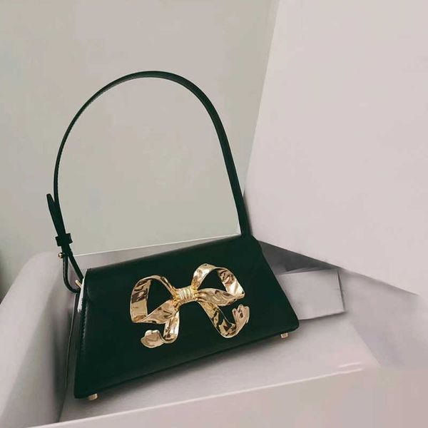 

ins network red same style small design metal bow tie one shoulder portable underarm bag spring/summer 2023 new women 230401