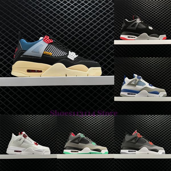 

jordens bred 4 4s basketball shoes black cat men women jorde designer sneakers jordas retro infrared unc midnight navy white cement se craft