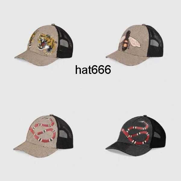 

2022 designer mens baseball caps woman brand tiger head hats bee snake embroidered bone men women casquette sun hat gorras sports mesh truck, Blue;gray