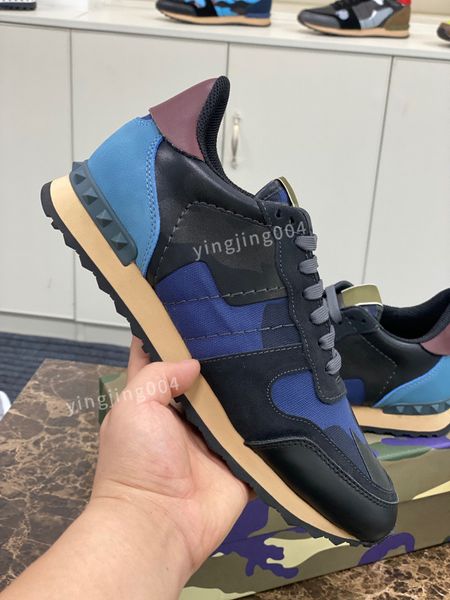 

fashion boots designer shoes real leather handmade multicolor gradient sneakers men shoe, Black