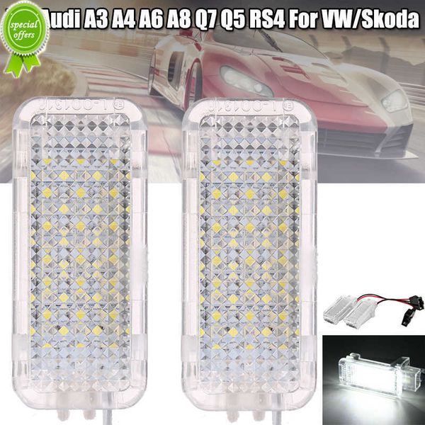 

new 2x 12v car led courtesy door projector light foot nest lights ghost shadow light lamp 6500k white for audi a3/a4/a6/vw/skoda