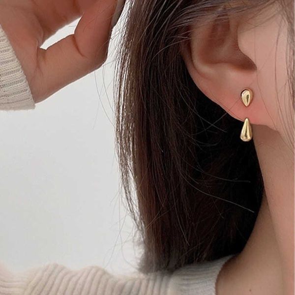 

2023 women earrings fashion water drop pendant earrings femme summer jewelry cool girl friendship gift, Golden