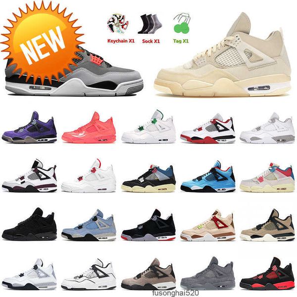 

2023 j4 2022 mens basketball shoes 4 4s iv jumpman sneakers off sail infrared white oreo red thunder kaws grey cactus