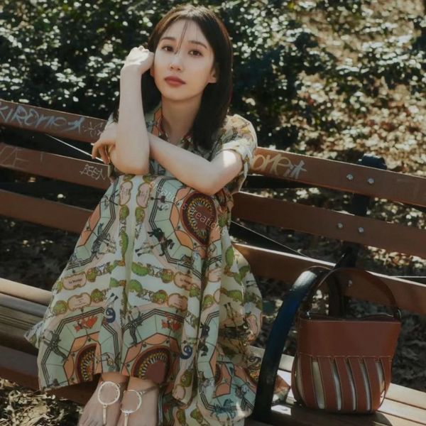 

designer dresses for womens 2023ss summer luxury brand short sleeve elegant women dress holiday dresses size xs-xl, Black;gray