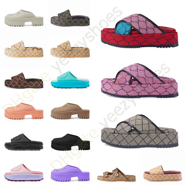 

classic womens slippers sandals luxury foam runner designer sandels slides ladies famous platforms shoes outdoor beach slipper clog mule san, Black