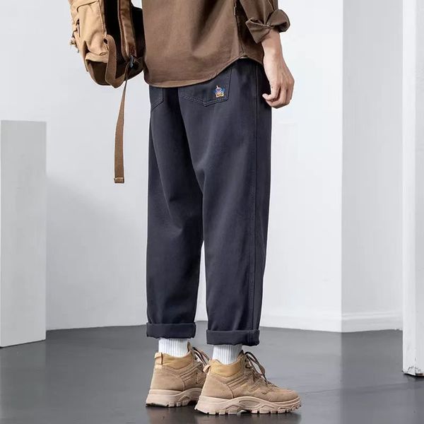 

spring fashion brand loose versatile casual workwear pants, Blue