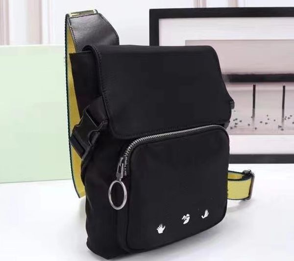 

shoulder bags men message women off yellow canvas belt white chest bag waist multi purpose satchel messenger handbags shoulder wallet ow1, Black