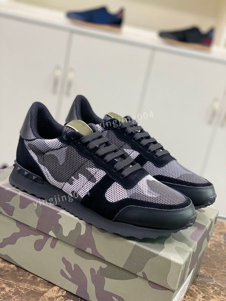 

designer mens boots sneaker fashion casual shoes leather stripes shoe walking mens sports trainers sneakers, Black