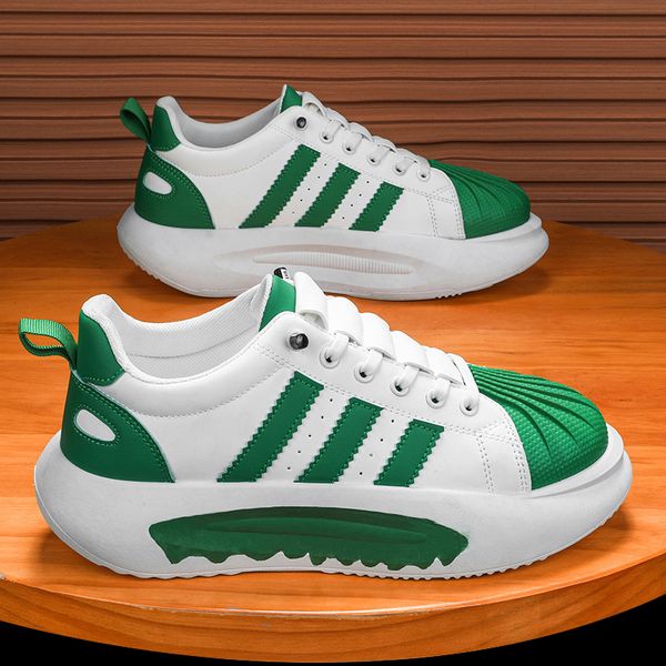 

2023 men women running shoes shell toe white green black brown mens trainers outdoor sneakers size 39-44 color41