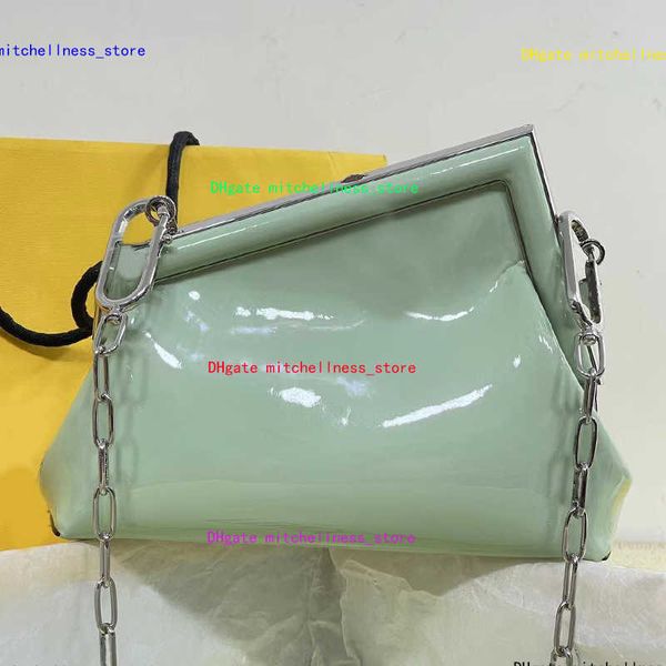 

chain bag first clutch clip bag cross body shoulder bags women handbags patent leather purse interior full printed canvas tote fashion