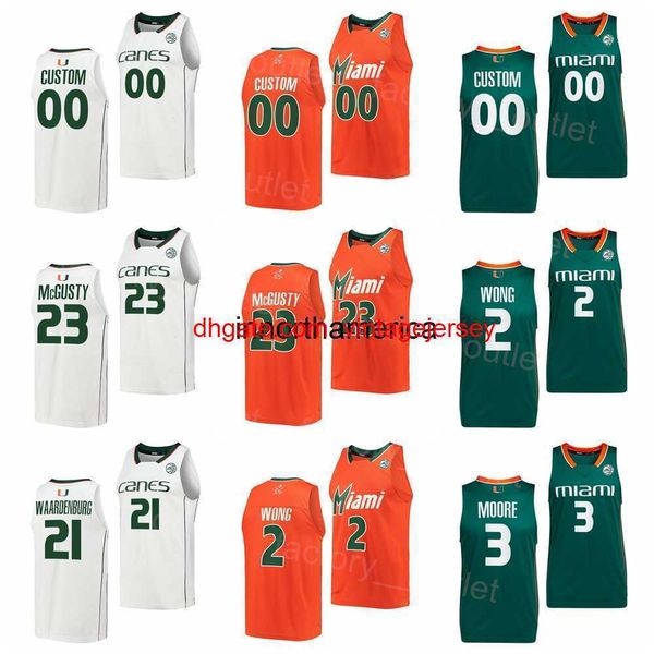 

ncaa hurricanes college basketball 23 kameron mcgusty jersey 2 isaiah wong 3 charlie moore 11 miller 21 sam waardenburg 1 anthony walker ora, Black