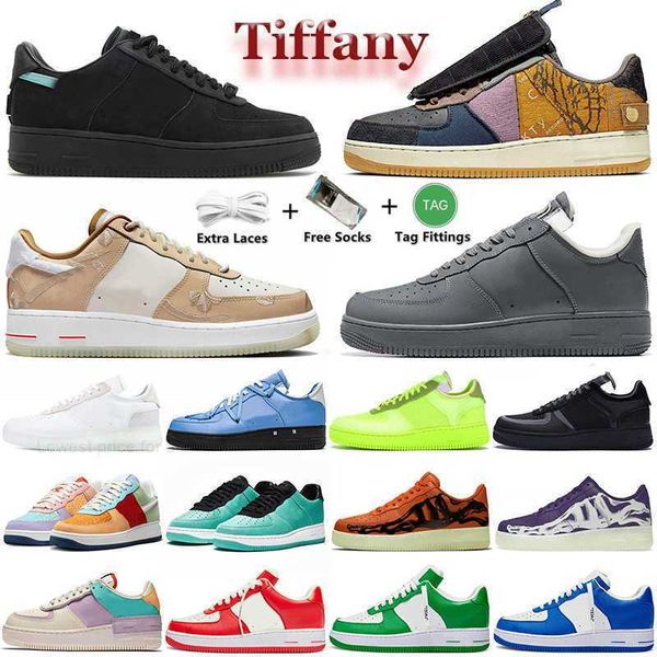 

tiffany airforces 1 low running shoes undefeated fauna brown ambush gym green mca university blue stussys paisley skeleton lucky men women s, Black