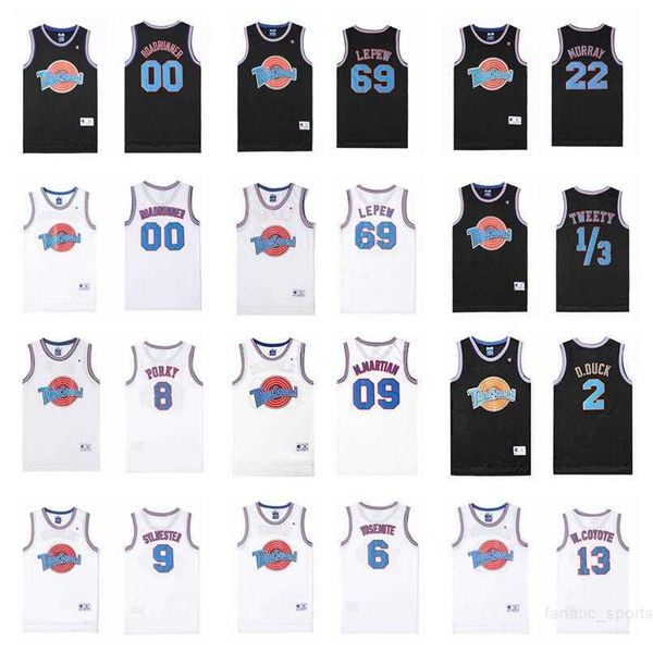 

space jam basketball tune squad looney tunes 13 wile coyote jerseys 00 roadrunner 6 yosemite 8 porky pig 09 marvin the martian sylvester, Black;red