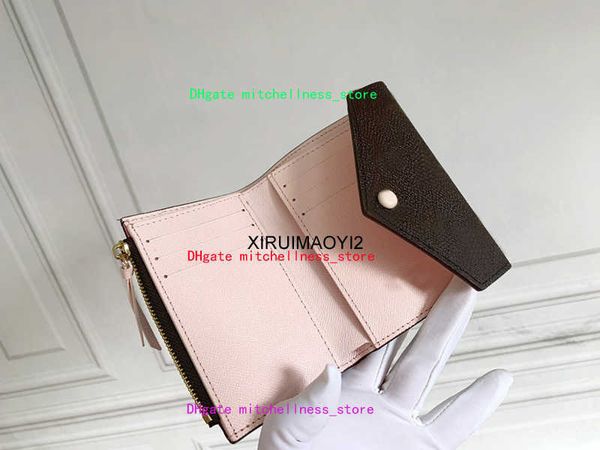

women original box purses luxury real leather multicolor short wallet card holder holders single classic zipper pocket designer, Red;black
