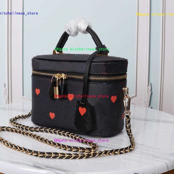 

2022 high-quality women handbags genuine leather cosmetic bag crossbody shoulder chain patchwork shoulder strap makeup bags tolitery case