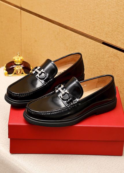 

2023 mens dress shoes genuine leather brand designer platform oxfords men brand casual comfortable driving shoes chaussure homme size 38-45, Black