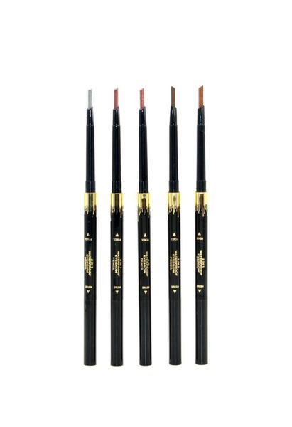 

retractable angle eyebrow pencil waterproof eyeliner 2 in 1 with brush easy to wear longlasting natural coloris whole makeup4700818