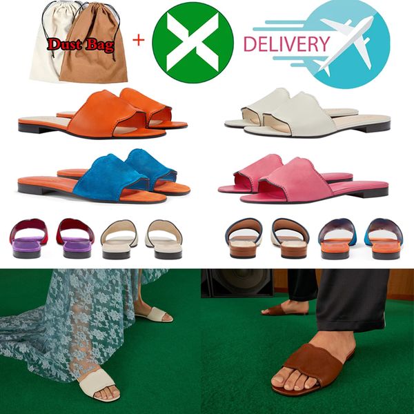 

with box new designer sandals solid womens slippers ladies cartoon big head slide oran classic open toe casual slide genuine woman leather m, Black