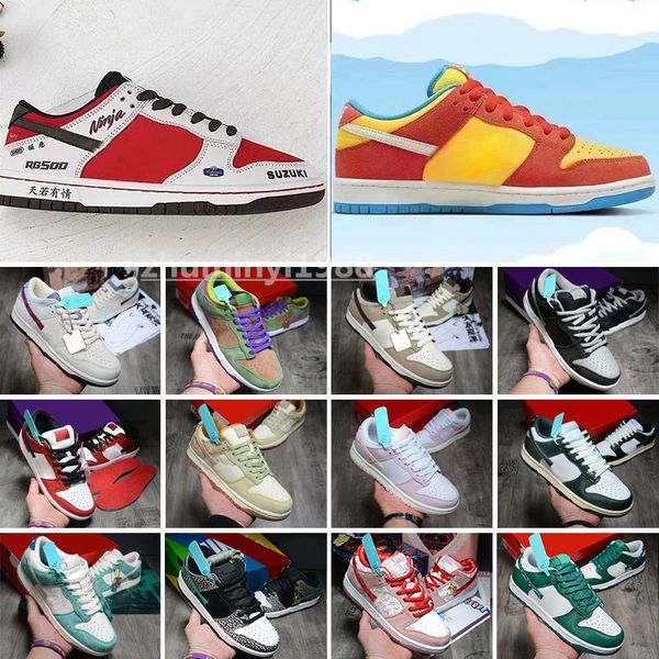 

2023 running shoes panda dunksb mens women sneakers triple pink grey fog syracuse team green university blue walking jogging dunked lows spo, White;red